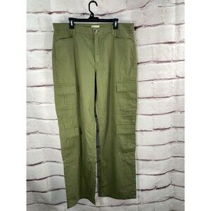 Sofia Jeans Women’s Olive Green Relaxed High Rise Wide Leg Cargo Pants SZ 16